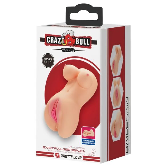 Crazy Bull - masturbador masculino vagina realista mini - cor natural