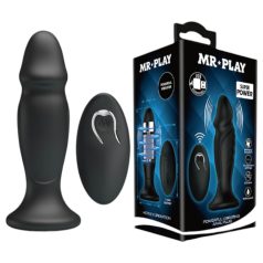   MR. PLAY - vibrador anal recarregável com controle remoto - silicone preto