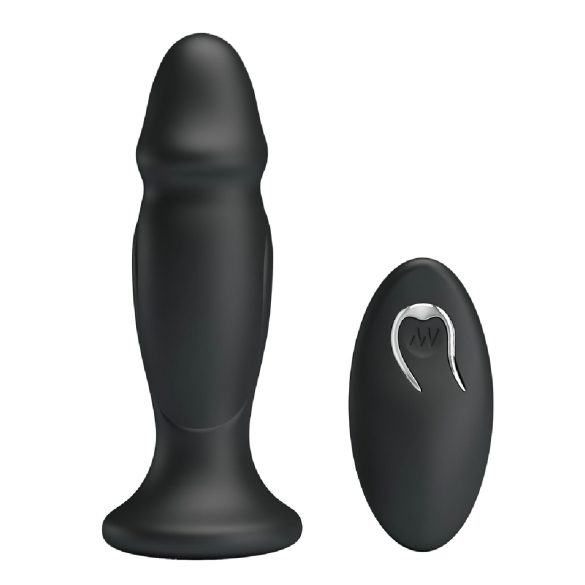 MR. PLAY - vibrador anal recarregável com controle remoto - silicone preto