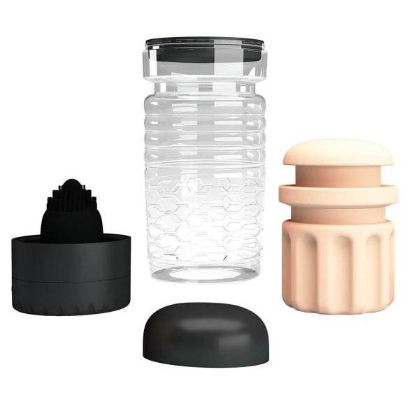 Pretty Love Emily - masturbador vagina realista masculina - cor preta