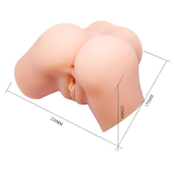 Crazy Bull - masturbador realístico vibratório tipo vagina anal - cor natural