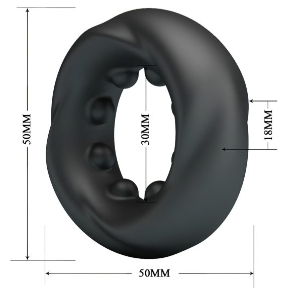 Crazy Bull - anel peniano estimulador - silicone preto