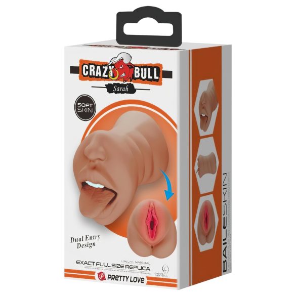 Crazy Bull - masturbador boca e vagina - cor natural