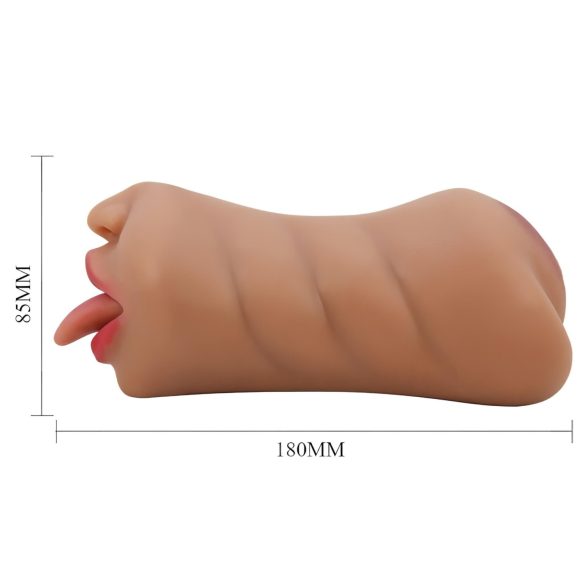 Crazy Bull - masturbador boca e vagina - cor natural