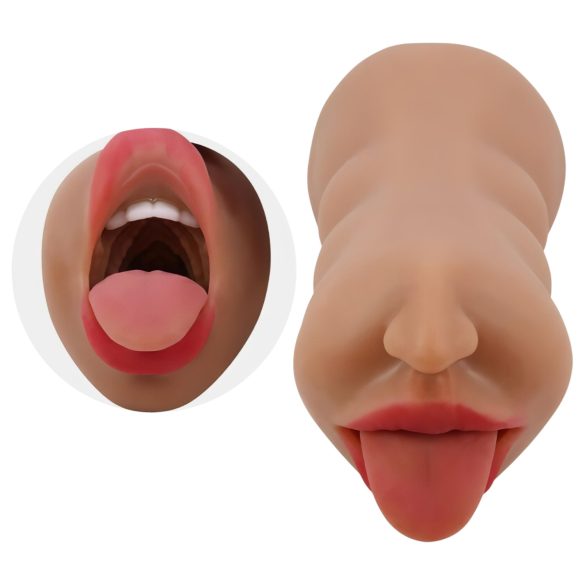 Crazy Bull - masturbador boca e vagina - cor natural