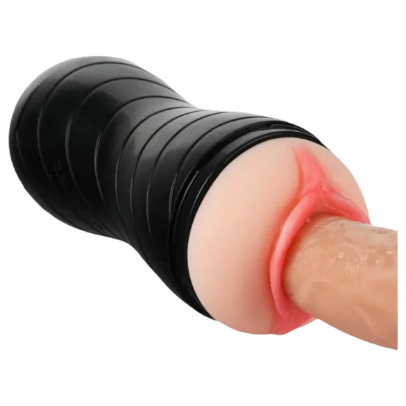 Vibeconnect - masturbador boca realista e vagina - cor natural e preta