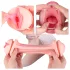 Vibeconnect - masturbador boca realista e vagina - cor natural e preta