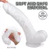 Sex HD Martin - dildo realístico com ventosa e escroto - branco