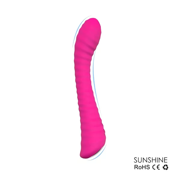 Sex HD Sunshine - vibrador ponto G recarregável texturizado - silicone rosa