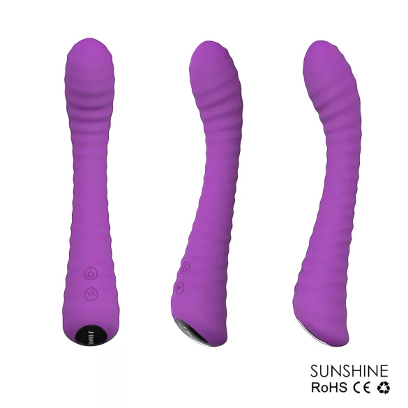 Sex HD Sunshine - vibrador ponto G recarregável texturizado - silicone lilás