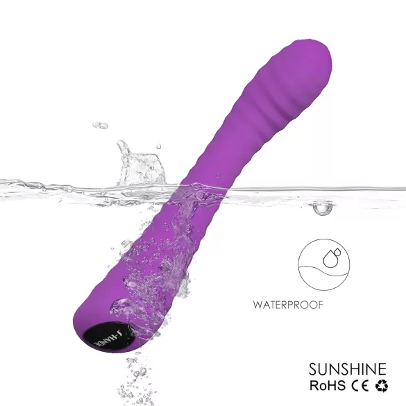 Sex HD Sunshine - vibrador ponto G recarregável texturizado - silicone lilás
