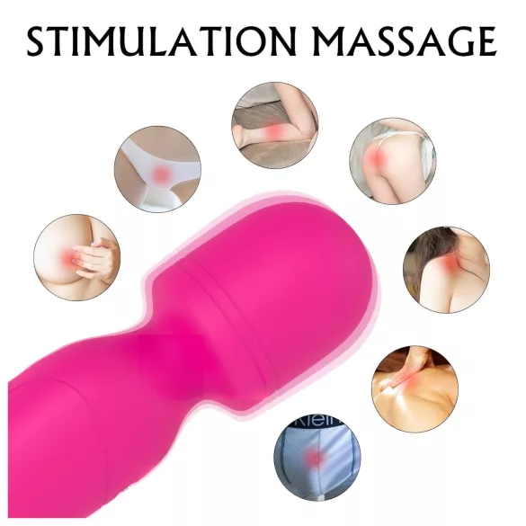 Sex HD Iris - vibrador massageador aquecido 2 motores silicone rosa
