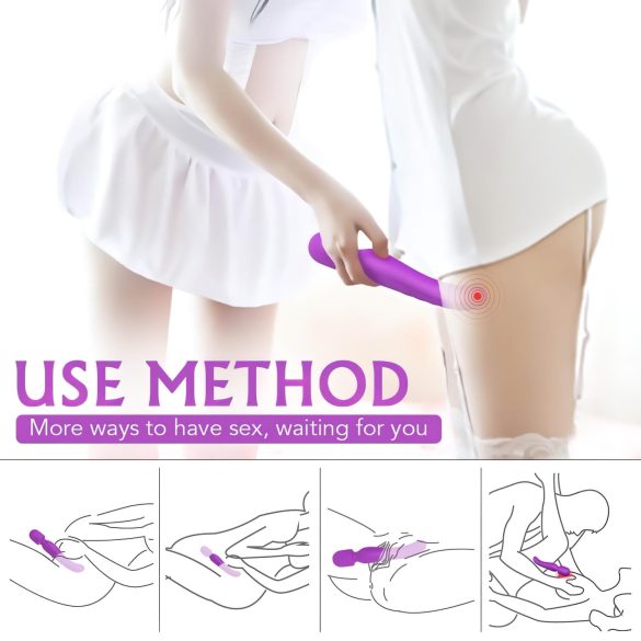 Sex HD Iris - vibrador massageador aquecedor 2 motores - silicone roxo