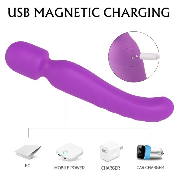 Sex HD Iris - vibrador massageador aquecedor 2 motores - silicone roxo