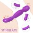 Sex HD Iris - vibrador massageador aquecedor 2 motores - silicone roxo