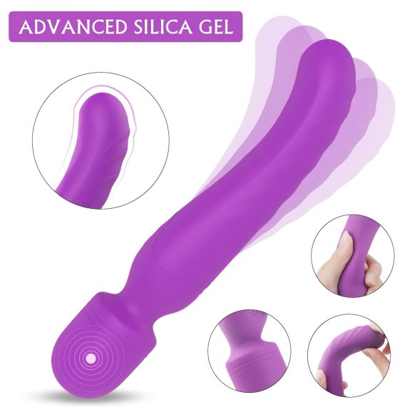 Sex HD Iris - vibrador massageador aquecedor 2 motores - silicone roxo