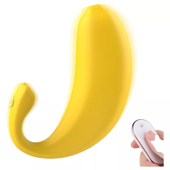 Sex HD - vibrador ovo inteligente formato banana amarelo