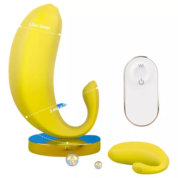 Sex HD - vibrador ovo inteligente formato banana amarelo