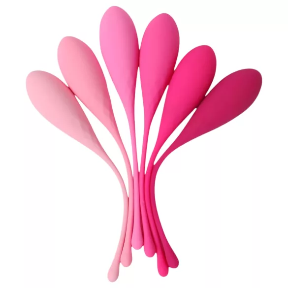 Sex HD Eggs - kit bolas kegel 6 unidades - silicone rosa