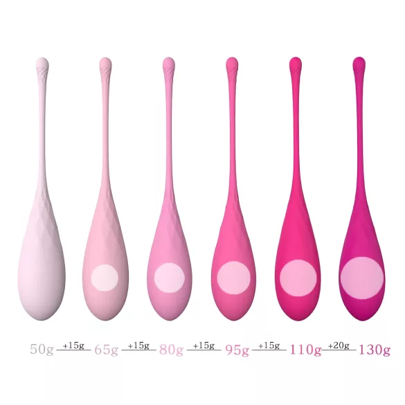 Sex HD Eggs - kit bolas kegel 6 unidades - silicone rosa