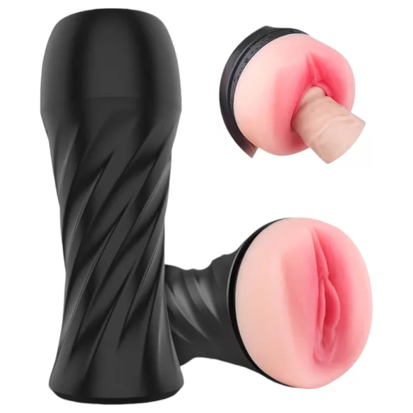 Sex HD Marcus - masturbador vagina realística - capa preta cor natural