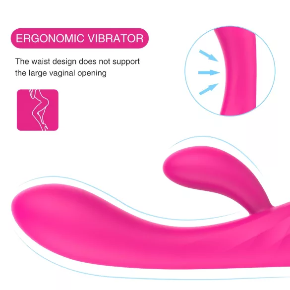 Sex HD Muses - vibrador recarregável aquecível à prova d'água - rosa