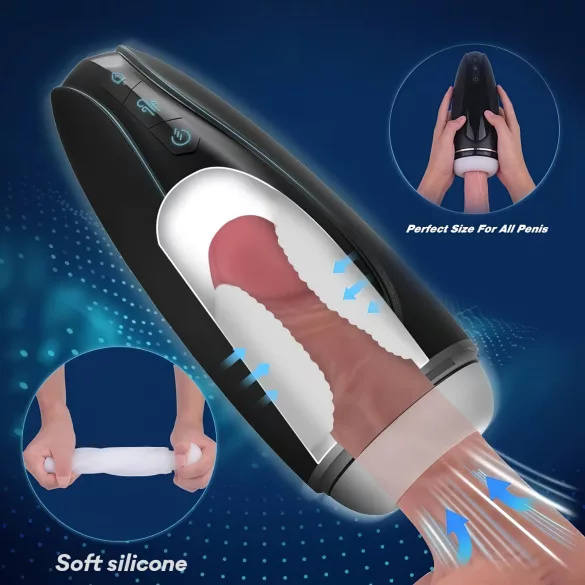 Sex HD Hawk - masturbador masculino vibratório e sucção recarregável