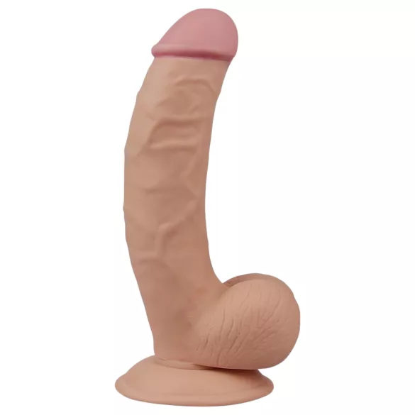 Lovetoy Ultra Soft - dildo realista flexível - 21,5cm cor natural