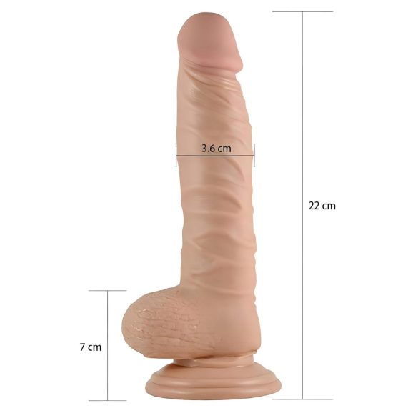 Lovetoy Real Extreme - dildo com ventosa - 21cm - cor natural