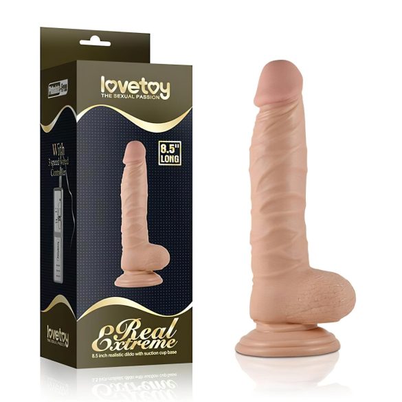 Lovetoy Real Extreme - dildo com ventosa - 21cm - cor natural