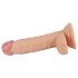 Lovetoy Real Extreme - dildo com ventosa e escroto - 19cm cor natural