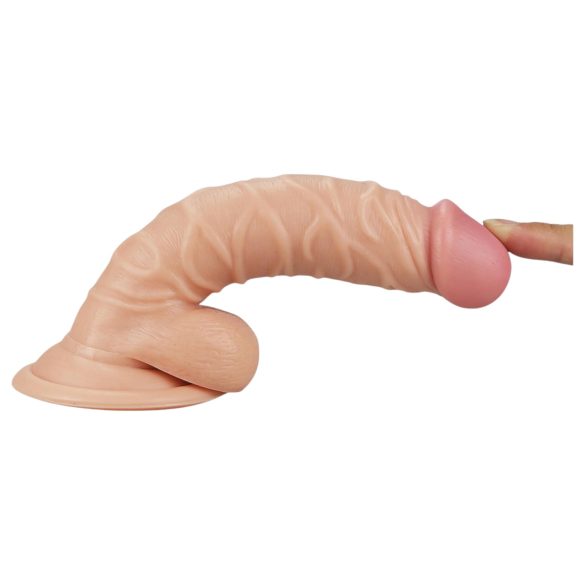 Lovetoy Real Extreme - dildo com ventosa e escroto - 19cm cor natural