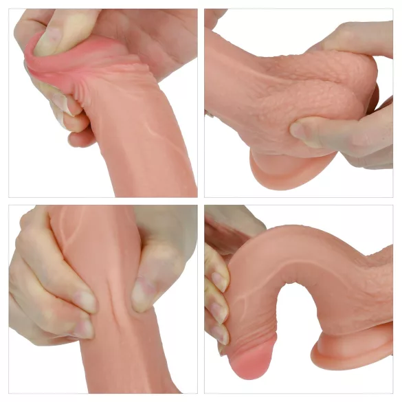 Lovetoy Nature Cock - Dildo realístico dupla camada - 18cm cor pele