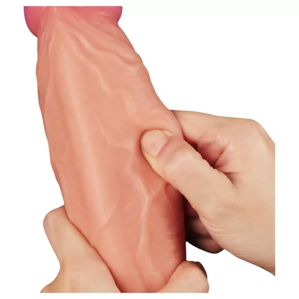 Lovetoy - dildo realístico dupla camada - 25cm cor pele