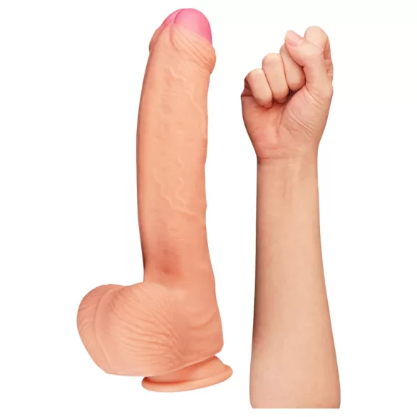 Lovetoy Nature Cock - dildo realístico dupla camada - 28cm cor natural