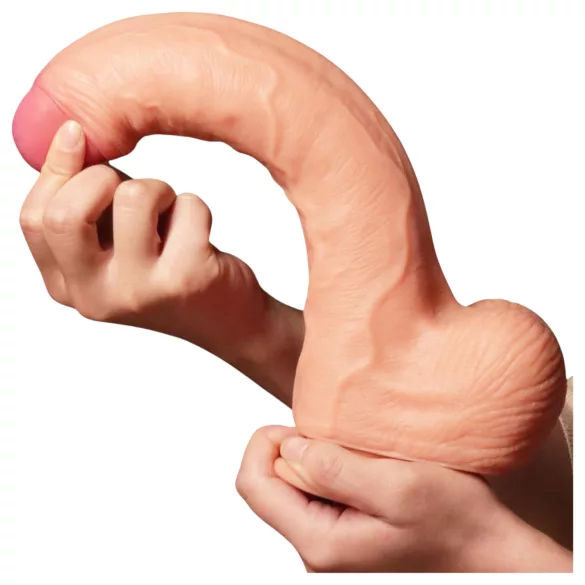 Lovetoy Nature Cock - dildo realístico dupla camada - 28cm cor natural