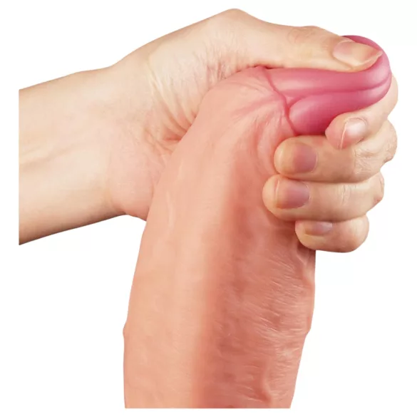 Lovetoy Nature Cock - dildo realístico dupla camada - 28cm cor natural