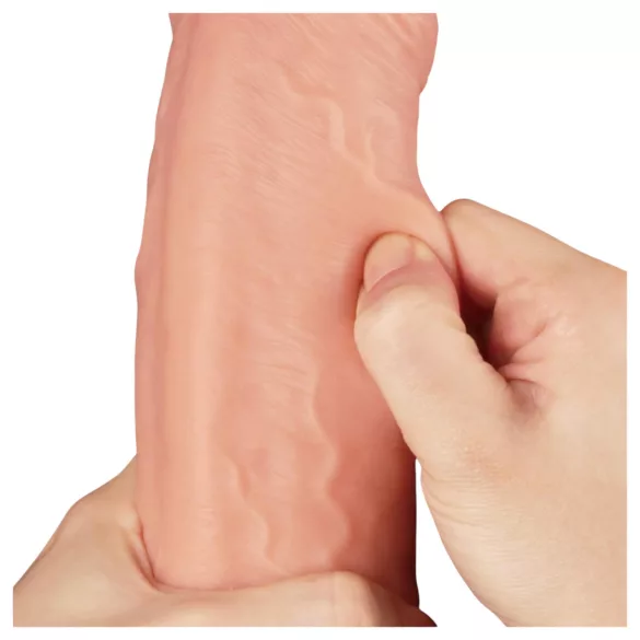 Lovetoy Nature Cock - dildo realístico dupla camada - 28cm cor natural