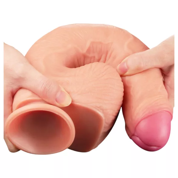 Lovetoy Nature Cock - dildo realístico dupla camada - 28cm cor natural