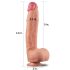 Lovetoy Nature Cock - dildo realístico duplo camada - 30cm cor natural