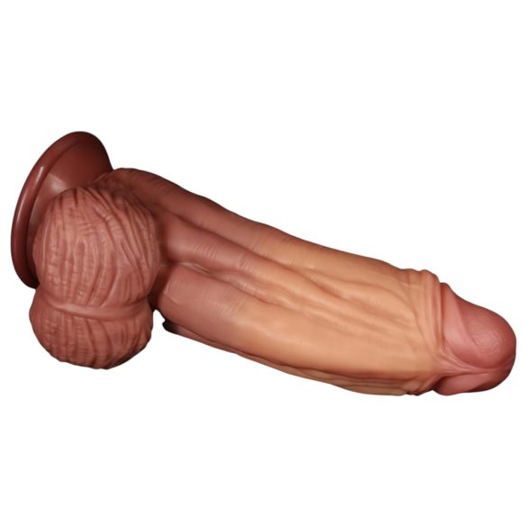Lovetoy - dildo realístico dupla camada - 26cm - cor natural
