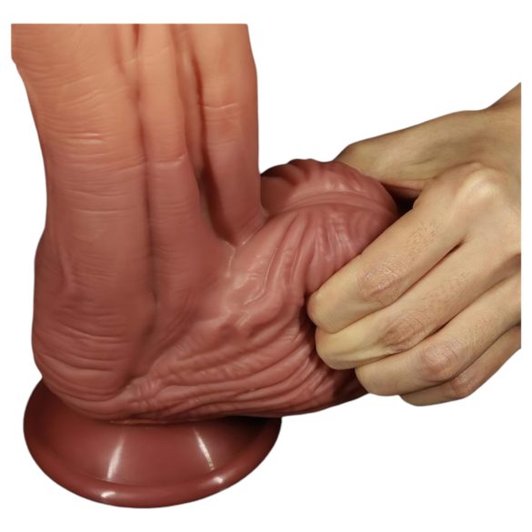 Lovetoy - dildo realístico dupla camada - 26cm - cor natural