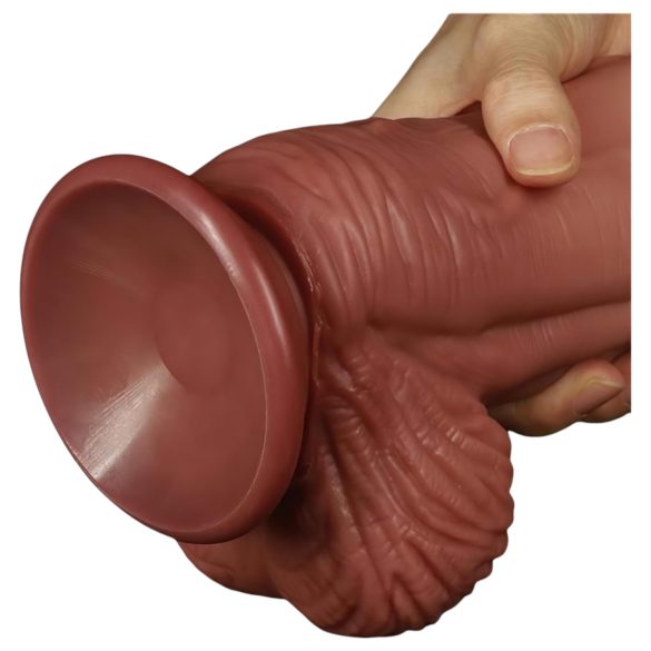 Lovetoy - dildo realístico dupla camada - 26cm - cor natural