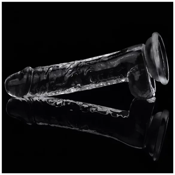 Lovetoy Flawless Clear - dildo com ventosa - 19cm - transparente