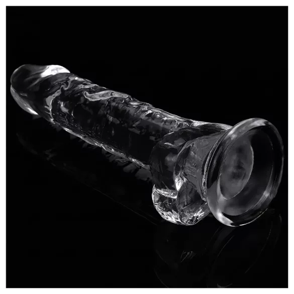 Lovetoy Flawless Clear - dildo com ventosa - 19cm - transparente