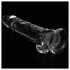 Lovetoy Flawless Clear - dildo com ventosa - 19cm - transparente