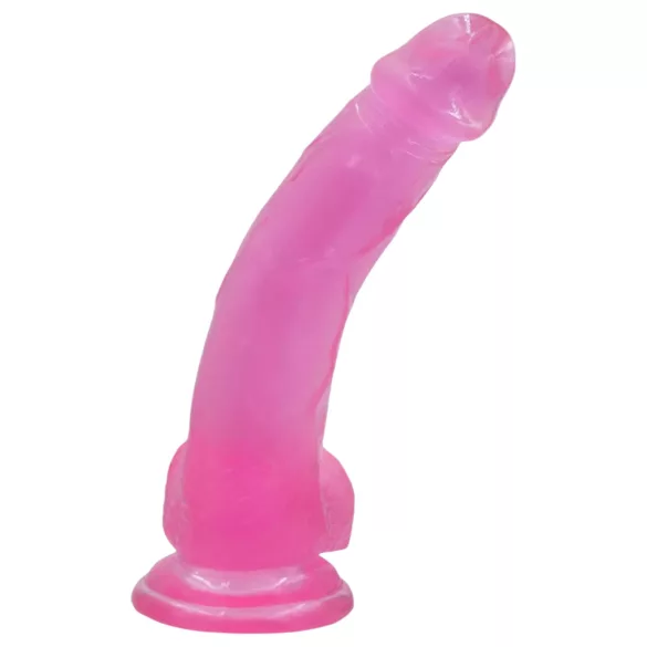 Lovetoy - dildo com ventosa - 20cm - jelly rosa