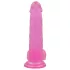 Lovetoy - dildo com ventosa - 20cm - jelly rosa