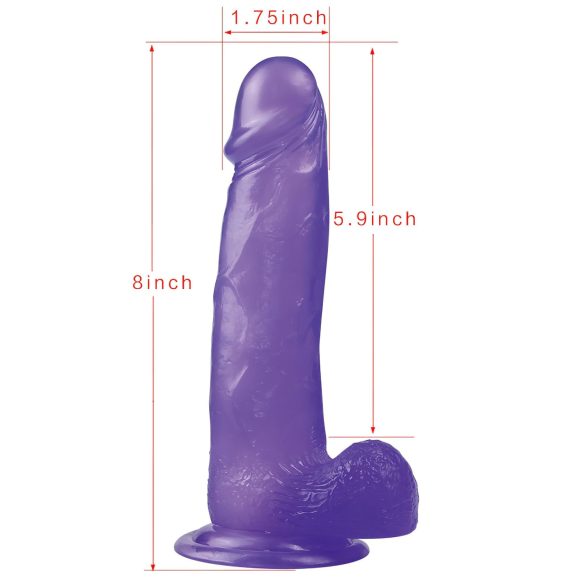 Lovetoy - dildo com ventosa - 20cm - roxo