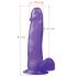 Lovetoy - dildo com ventosa - 20cm - roxo